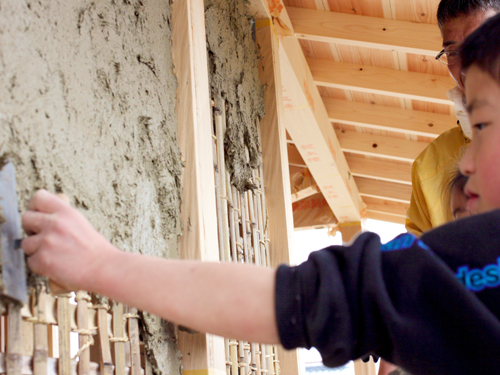 あま市美和町/土壁の家　おやこワークショップ