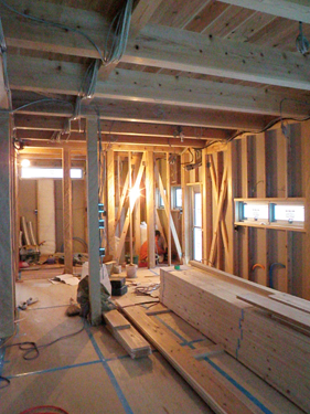 自然素材の二世帯住宅　工事状況｜愛知県名古屋市北区