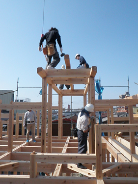 自然素材の二世帯住宅　工事状況｜愛知県名古屋市北区