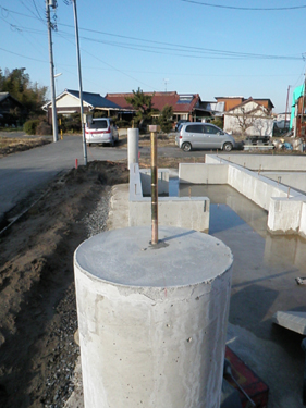 あま市美和町/土壁の家　脱型