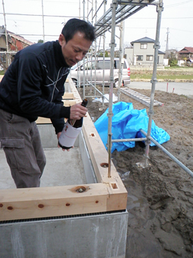 あま市美和町/土壁の家　上棟