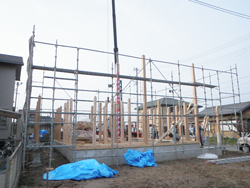 あま市美和町/土壁の家　上棟