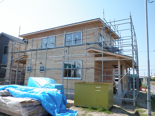 あま市美和町/土壁の家　木摺り完了